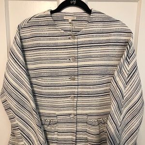 NWT Ann Mashburn Elise Ruffle Peplum Jacket Medium